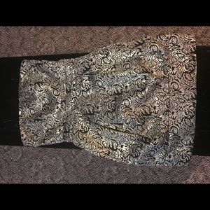 Gorgeous Black and gold strapless cocktail dress